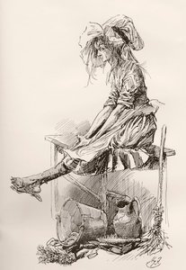 Illusztráció Charles Dickens The Old Curiosity Shop című könyvéhez alkotó: Harry Furniss