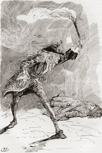 Illusztráció Charles Dickens Barnaby Rudge című regényéhez alkotó: Harry Furniss