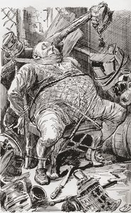 Illusztráció Charles Dickens Barnaby Rudge című regényéhez alkotó: Harry Furniss