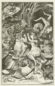 Illusztráció Sylvie és Bruno számára, Lewis Carroll alkotó: Harry Furniss