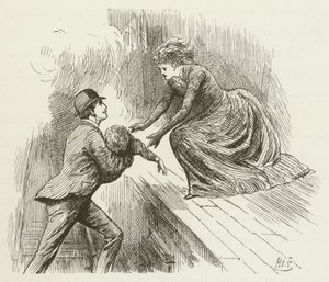 Illusztráció Sylvie és Bruno számára, Lewis Carroll alkotó: Harry Furniss