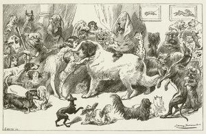 Illusztráció Sylvie és Bruno számára, Lewis Carroll alkotó: Harry Furniss