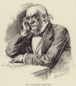 Mr Gladstone hallgat alkotó: Harry Furniss