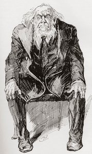 Provis. Harry Furniss illusztrációja Charles Dickens Great Expectations című regényéhez, az 1910-ben megjelent The Testimonial Editionból. alkotó: Harry Furniss