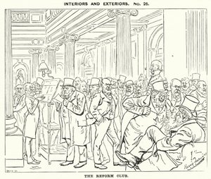 Punch rajzfilm: A Reformklub (metszet) alkotó: Harry Furniss