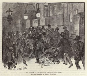 Hat órakor a főpostahivatalban alkotó: Harry Furniss