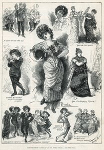 Vázlatok a Türelemből az Opera Comique-ban (metszet) alkotó: Harry Furniss