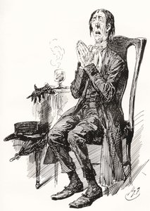 Stiggins. Harry Furniss illusztrációja Charles Dickens Pickwick-papírok című regényéhez, a The Testimonial Editionból, 1910-ben. alkotó: Harry Furniss
