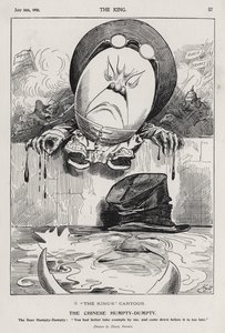 A kínai Humpty Dumpty, rajzfilm a boxerlázadásról és a búr háborúról (metszet)