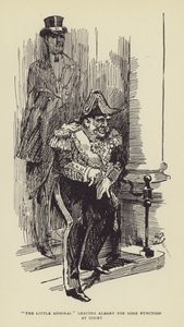 A kis admirális elhagyja Albany-t, hogy az udvarnál tartson alkotó: Harry Furniss