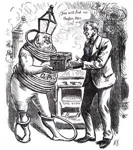 A gáz olcsó költsége. alkotó: Harry Furniss