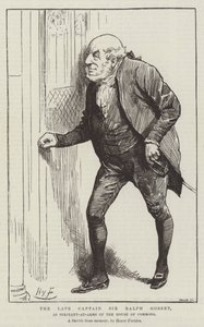Sir Ralph Gosset néhai kapitány, mint az Alsóház udvari szolgája. alkotó: Harry Furniss