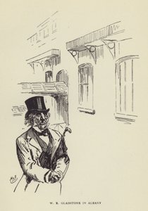 W E Gladstone Albanyban alkotó: Harry Furniss
