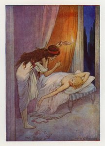 Ámor, mint leep (színes litográfia) alkotó: Harry George Theaker