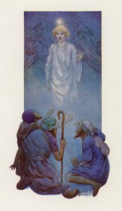 "Ne félj", mondta az angyal (színes litográfia). alkotó: Harry George Theaker