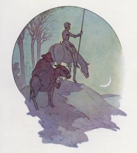 Illusztráció a Don Quijote-hoz (színes litográfia) alkotó: Harry George Theaker
