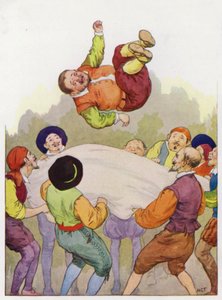 Illusztráció a Don Quijote-hoz (színes litográfia) alkotó: Harry George Theaker