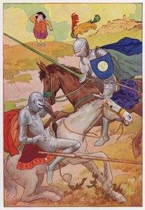 Illusztráció a Don Quijote-hoz (színes litográfia) alkotó: Harry George Theaker