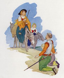 Illusztráció a Don Quijote-hoz (színes litográfia) alkotó: Harry George Theaker