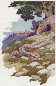 Illusztráció a Don Quijote-hoz (színes litográfia) alkotó: Harry George Theaker