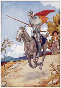 Illusztráció a Don Quijote-hoz (színes litográfia) alkotó: Harry George Theaker