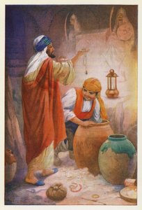 Peregil, a Gallego és a mór (színes litográfia) alkotó: Harry George Theaker