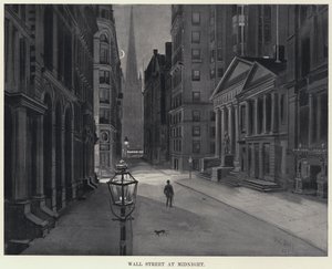 Wall Street éjfélkor (litho) alkotó: Harry Grant Dart