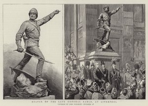 A néhai Earle tábornok szobra Liverpoolban alkotó: Harry Hamilton Johnston