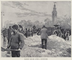 Madison Square hóvihar után (litho)