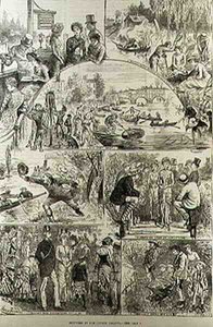 Vázlatok a Henley Regattán, a The Illustrated London News 1881. február 7. alkotó: Harry after Furniss