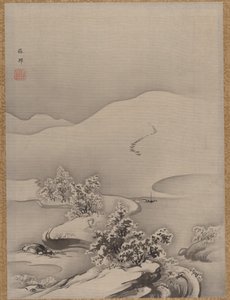 Lake and Causeway, kb. 1885-89. alkotó: Hashimoto Gaho