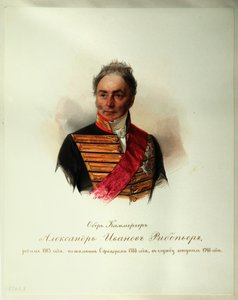 Alekszandr Ivanovics Ribeaupierre portréja 1781-1865 A császári lóőrök albumából, 1846-1849
