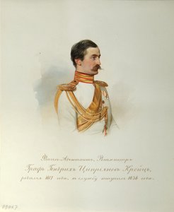 Heinrich Cyprianovic von Kreutz gróf portréja a császári lóőrök albumából, 1846-1849