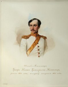 Ivan Grigorjevics von Nostitz gróf portréja 1824-1905 A császári lóőrök albumából, 1846-1849