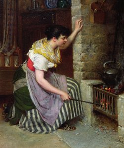 A kandalló mellett