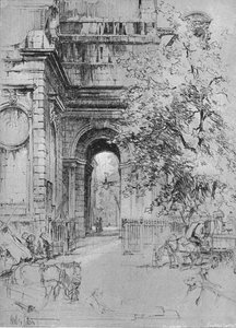 "A London Bridge régi bejárata a St. Magnus tornya alatt", 1902, 1903