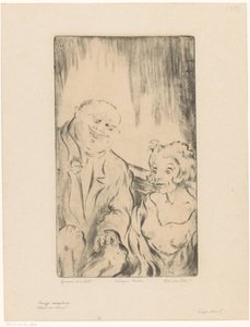 Juh és disznó (eredeti cím a tárgyon) Férfi és nő (sorozat címe) alkotó: Hein von Essen (signed by artist)