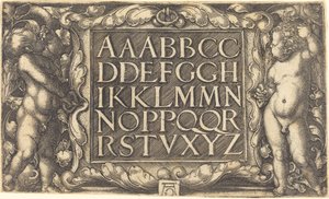 Ábécé, c. 15251555. alkotó: Heinrich Aldegrever