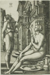Batsaba a fürdőben alkotó: Heinrich Aldegrever