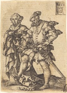 Táncoló pár, 1551. alkotó: Heinrich Aldegrever