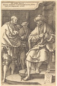 Dávid leveti a köntösét fia halálhírére, 1540. alkotó: Heinrich Aldegrever