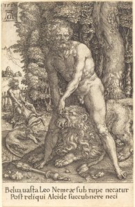 Herkules megöli a Nemeai oroszlánt, 1550.