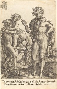 Herkules és Anthaeus, 1550. alkotó: Heinrich Aldegrever