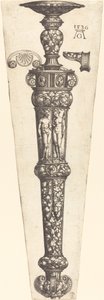 Nagy tőrhüvely meztelen párral, 1536. alkotó: Heinrich Aldegrever