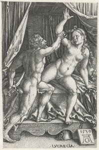 Lucretia en Sextus Tarquinius Lukrécia (cím a tárgyon)