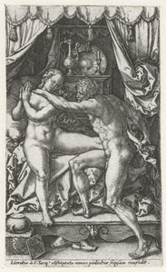Lucretia en Sextus Tarquinius alkotó: Heinrich Aldegrever