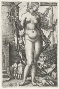 Luna (cím a tárgyon) Diana A hét bolygó (sorozat címe) alkotó: Heinrich Aldegrever