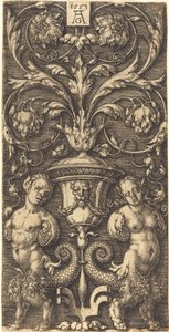 Dísz vázával és két női figurával, 1553. alkotó: Heinrich Aldegrever