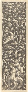 Dísz gyermekkel a szfinx hátán, 1535. alkotó: Heinrich Aldegrever