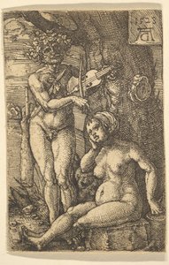 Orpheus és Eurydice, 1528. alkotó: Heinrich Aldegrever